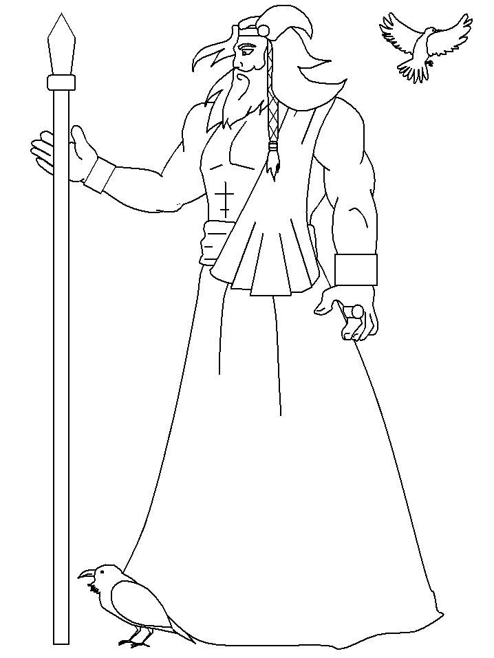 Norway Odin Countries Coloring Pages coloring page book