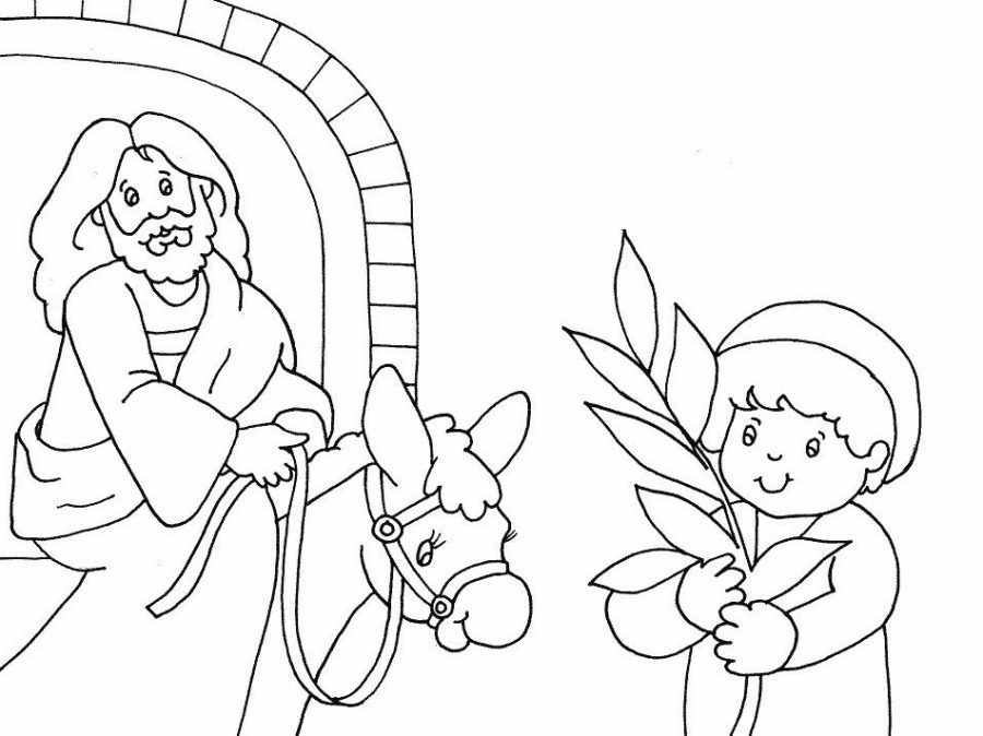 Palm Sunday Coloring Page