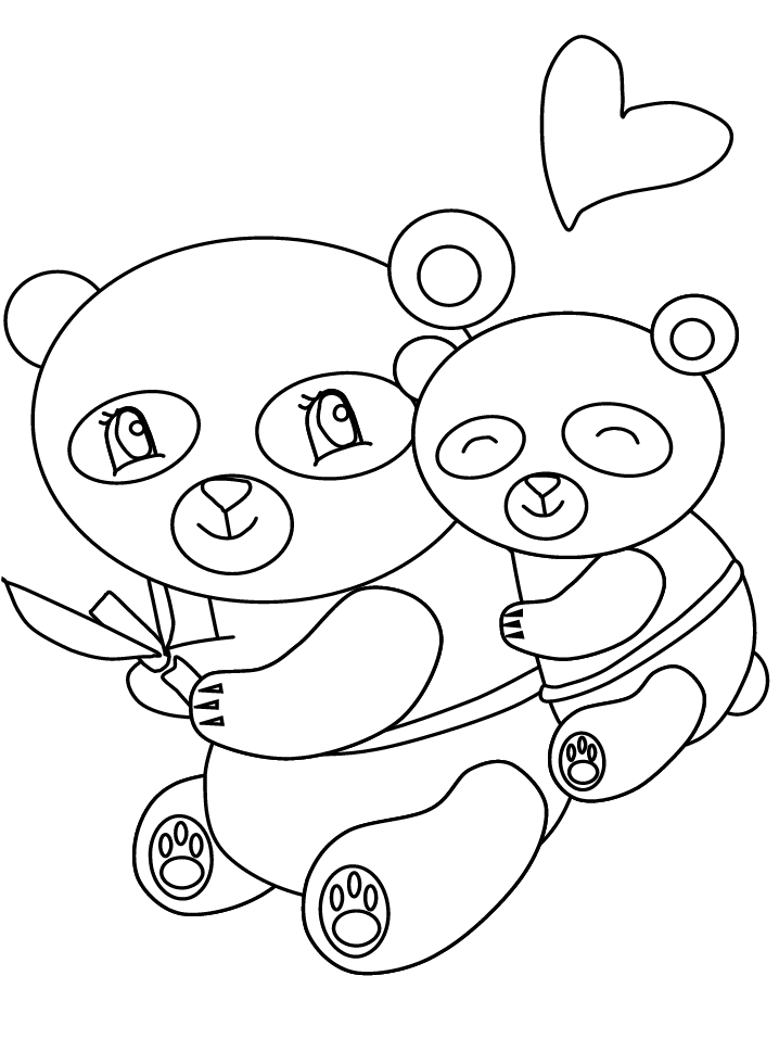 Panda3 Animals Coloring Pages coloring page & book for kids.