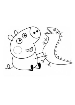 T Rex Dinosaur Coloring Page & Coloring Book.