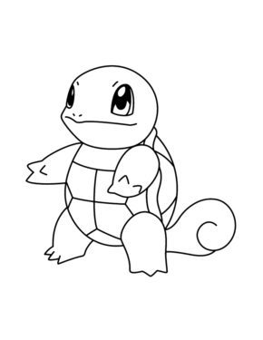 Pokemon Squirtle Shooting Water Coloring Pages & book for kids.