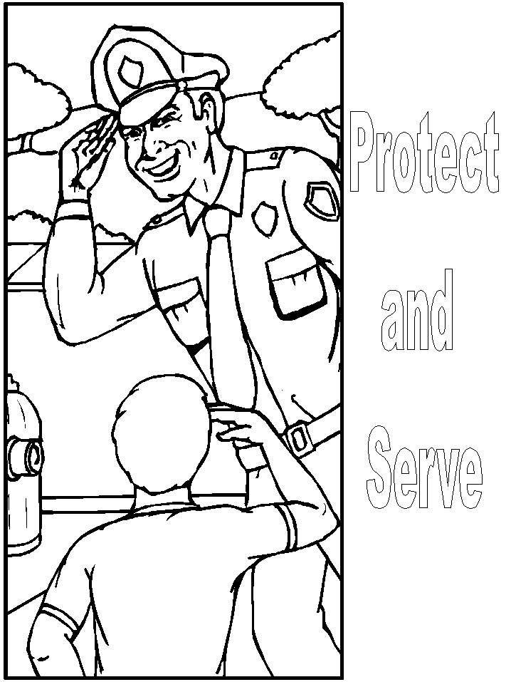 Police # 4 Coloring Pages coloring page & book for kids.