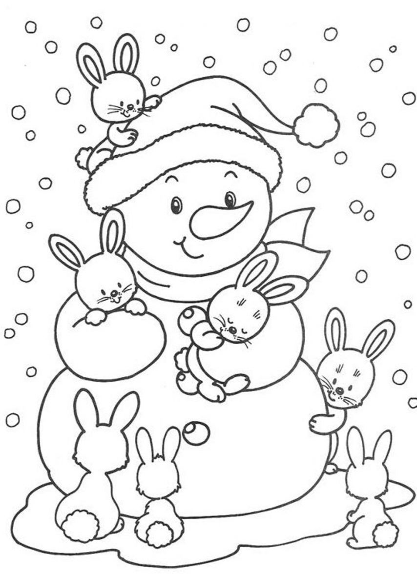 Pre K Coloring Pages Winter Book For Kids 