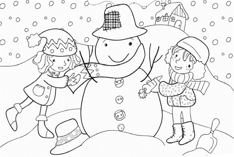 Preschool Winter Coloring Pages Printable And Book For Kids