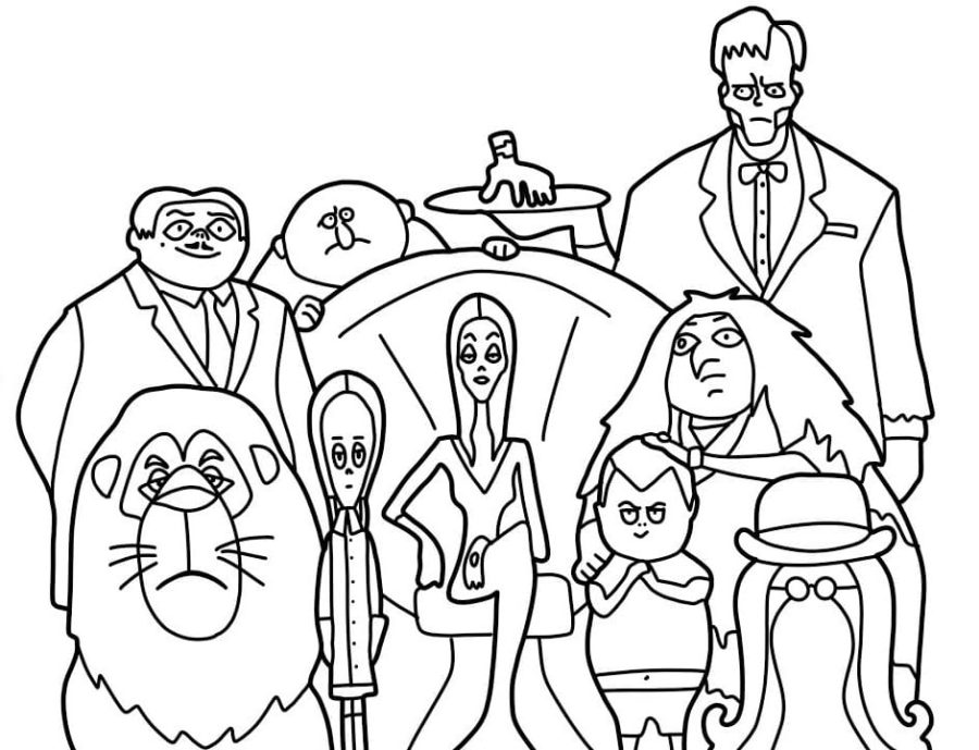 Printable Addams Family Coloring Pages