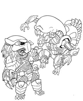 Printable Alien VS Predator Coloring Pages & coloring book.