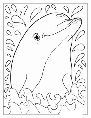 Printable Coloring Pages Dolphins & Coloring Book.