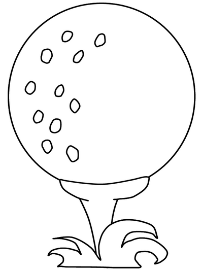 printable golf ball coloring page Coloring Page Book