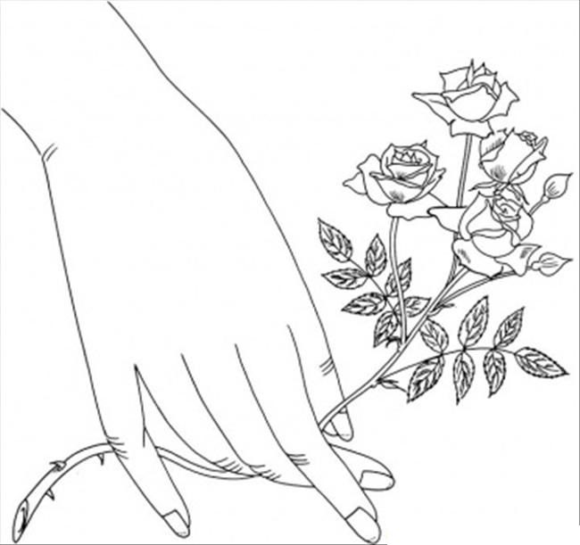 printable rose flower coloring pages