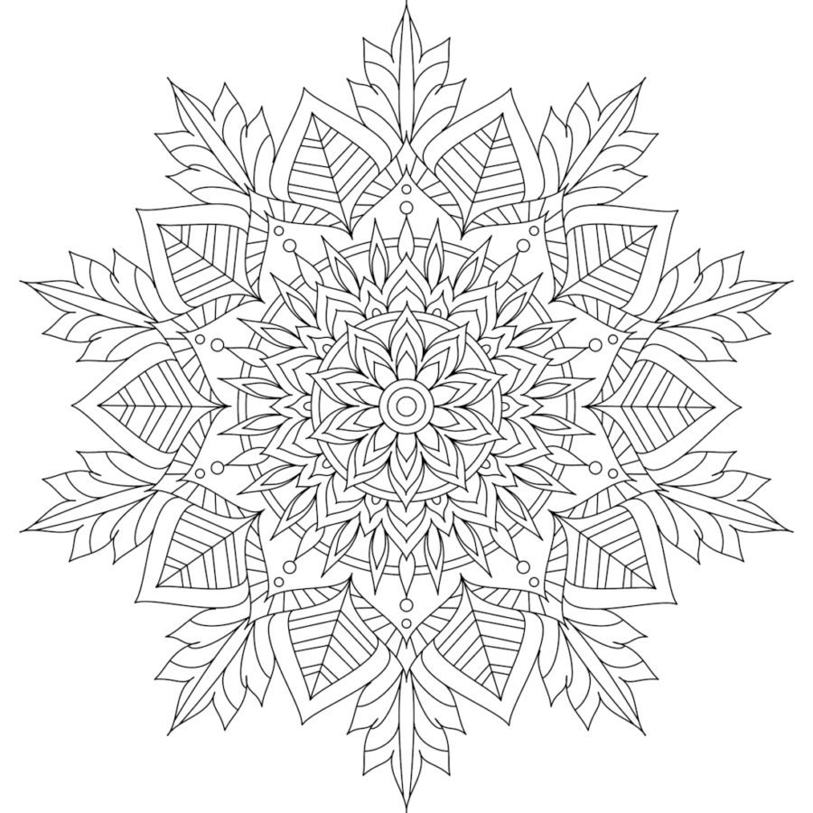 printable winter mandala coloring pages