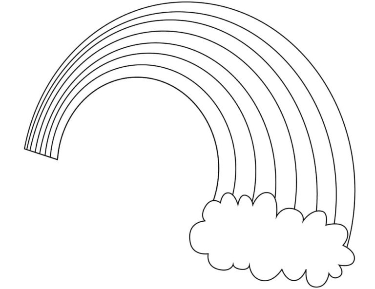 Rainbow Cloud Coloring Page & coloring book.