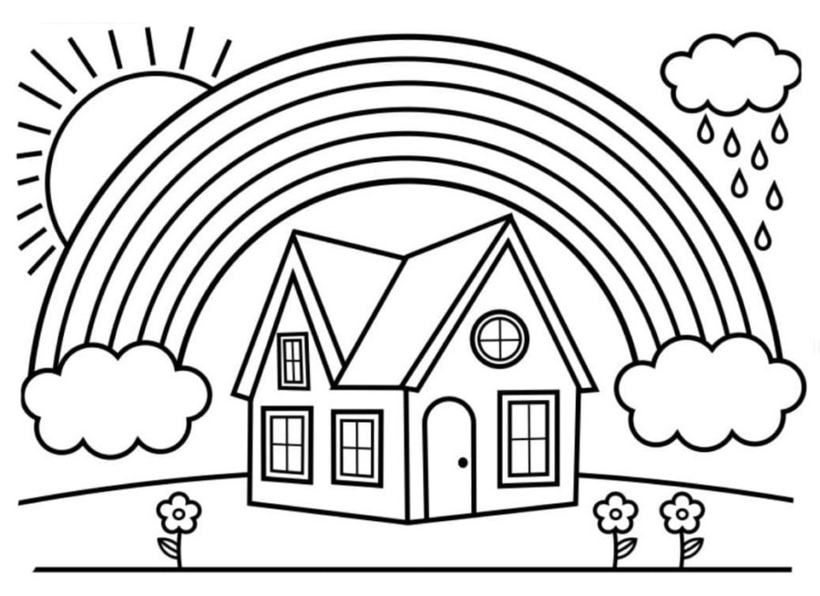 Rainbow Coloring Page