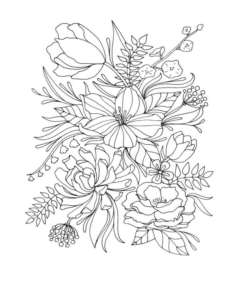 Camellia Flowers Coloring Pages & coloring book.