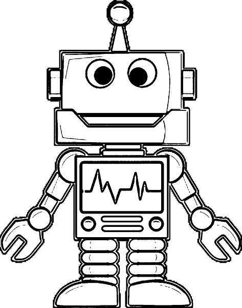 Robot Coloring Page Printable & coloring book.