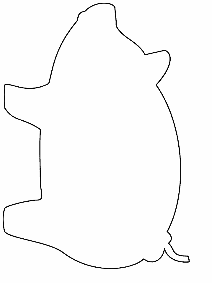 Best Images Of Pig Outline Printable Simple Pig Coloring Pages Pig ...