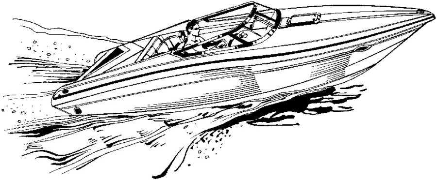 Ski Boat Coloring Page