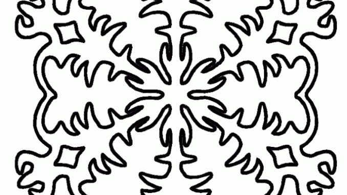 Snowflake for Coloring coloring page & book for kids.
