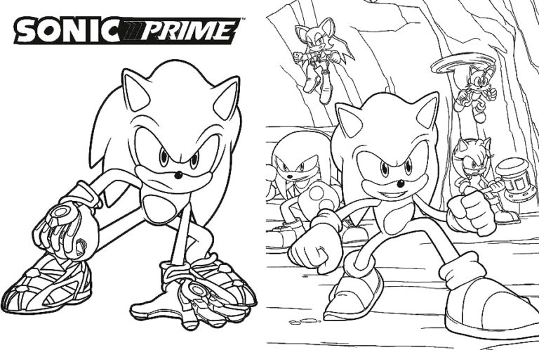 Sonic Prime Coloring Pages & coloring book.