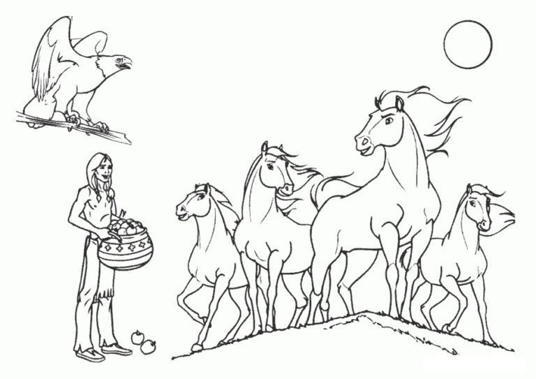 Spirit Horse Coloring Pages Free & book for kids.