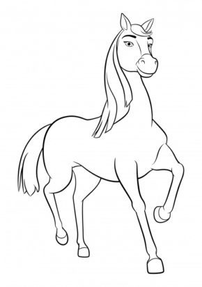 Spirit Horse Coloring Pages Printable & book for kids.