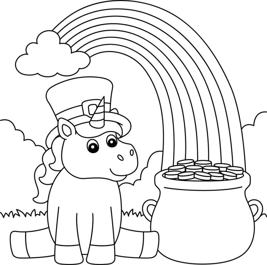 St. Patrick's Day Coloring Pages Horse