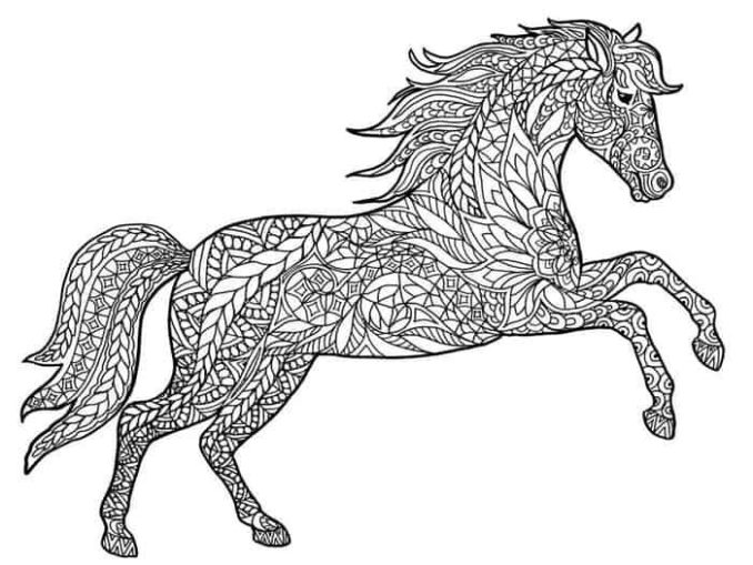 Christmas Horse Coloring Page & coloring book. Find your favorite.