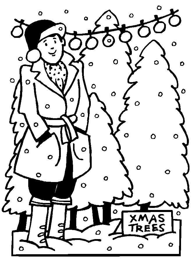 Tree Christmas Coloring Pages Printable