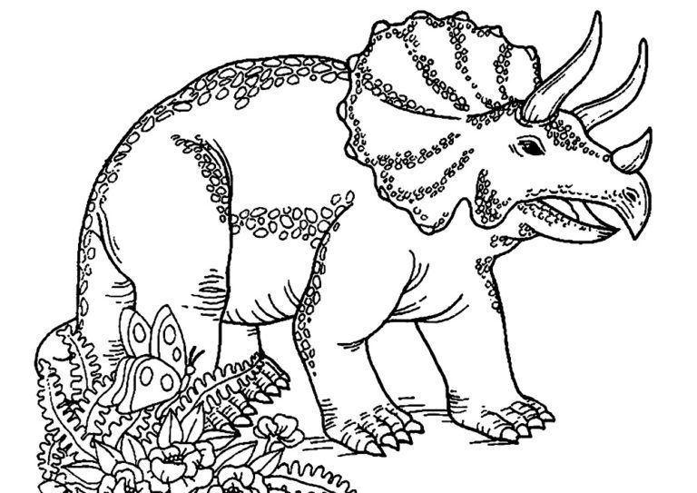 Cute T-rex Dinosaur Coloring Pages & coloring book.