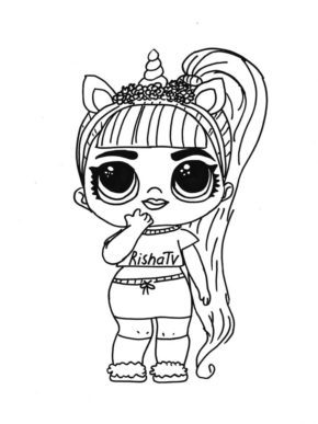 Unicorn Rainbow Coloring Page & coloring book.