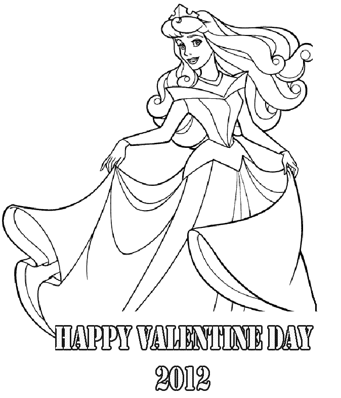 Princess Valentine Coloring Pages