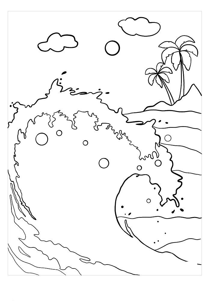 Water Coloring Pages Waves & coloring book. 6000+ coloring pages.