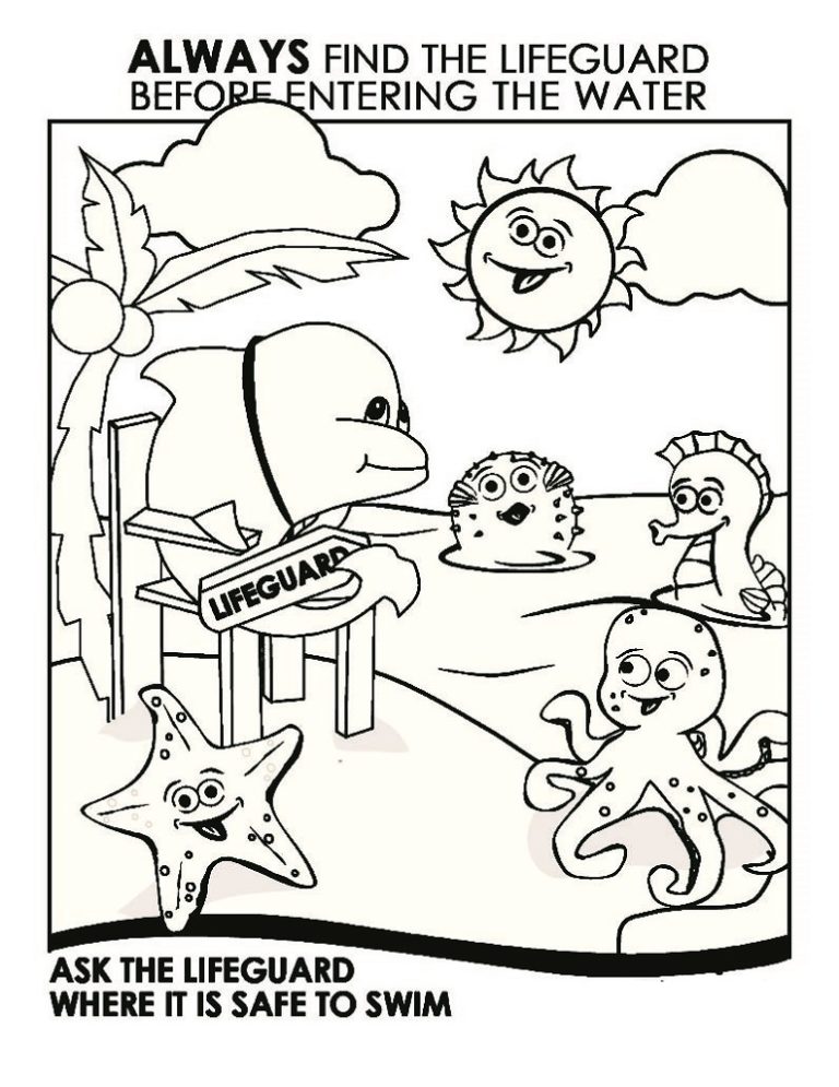 Water Safety Coloring Pages Preschool & coloring book. 6000+ coloring