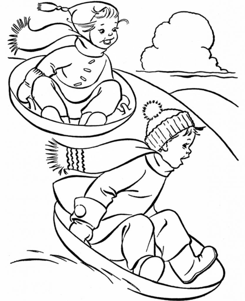 Winter Coloring Pages For Elementary Students Book For Kids 