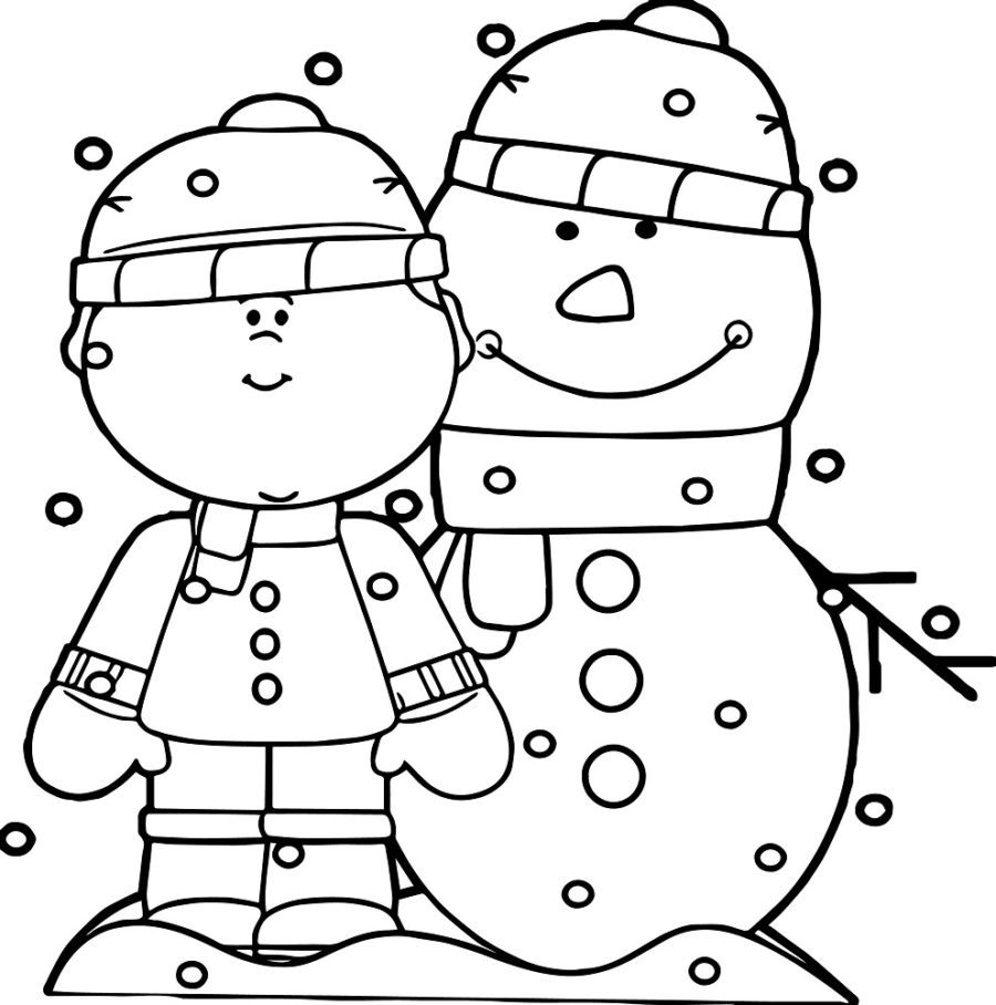 winter coloring pages for kindergarten