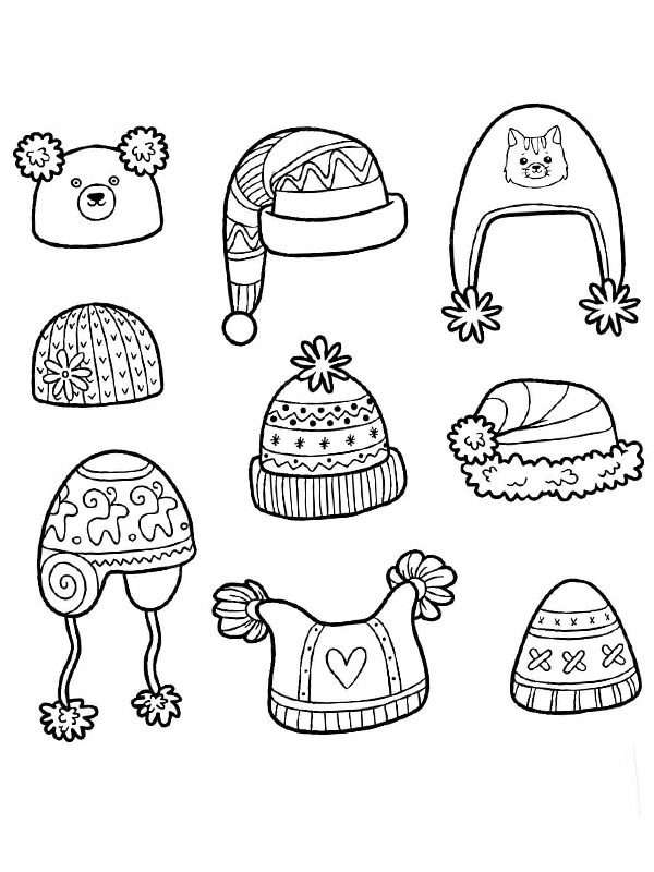 Number Coloring Pages Winter & book for kids.