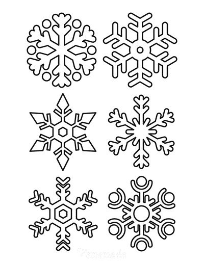 Winter Snowflakes Coloring Pages & book for kids.
