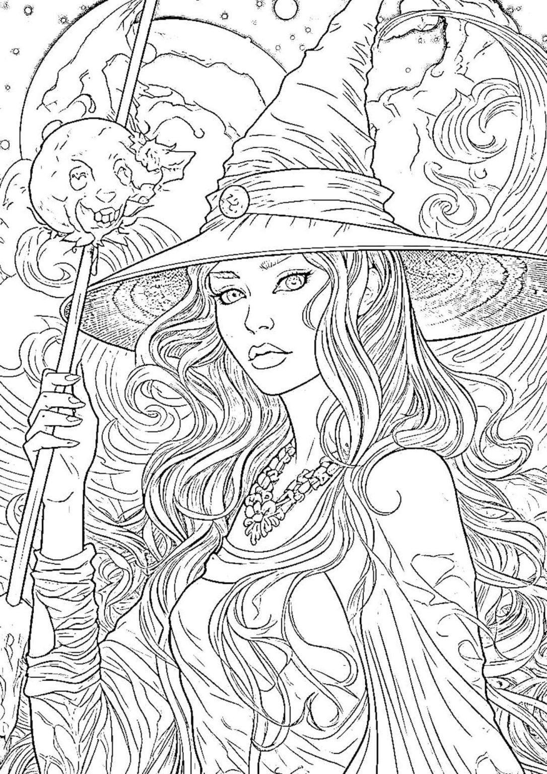 Witch Coloring Page & coloring book. 6000+ coloring pages.