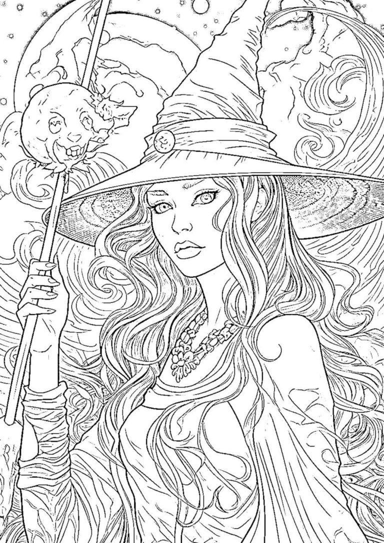 Witch Coloring Page & coloring book. 6000+ coloring pages.