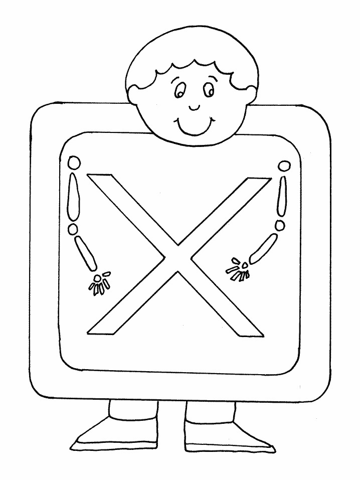 X Xray Alphabet Coloring Pages