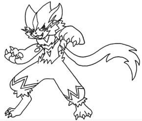 Zeraora Coloring Page & coloring book. 6000+ coloring pages.