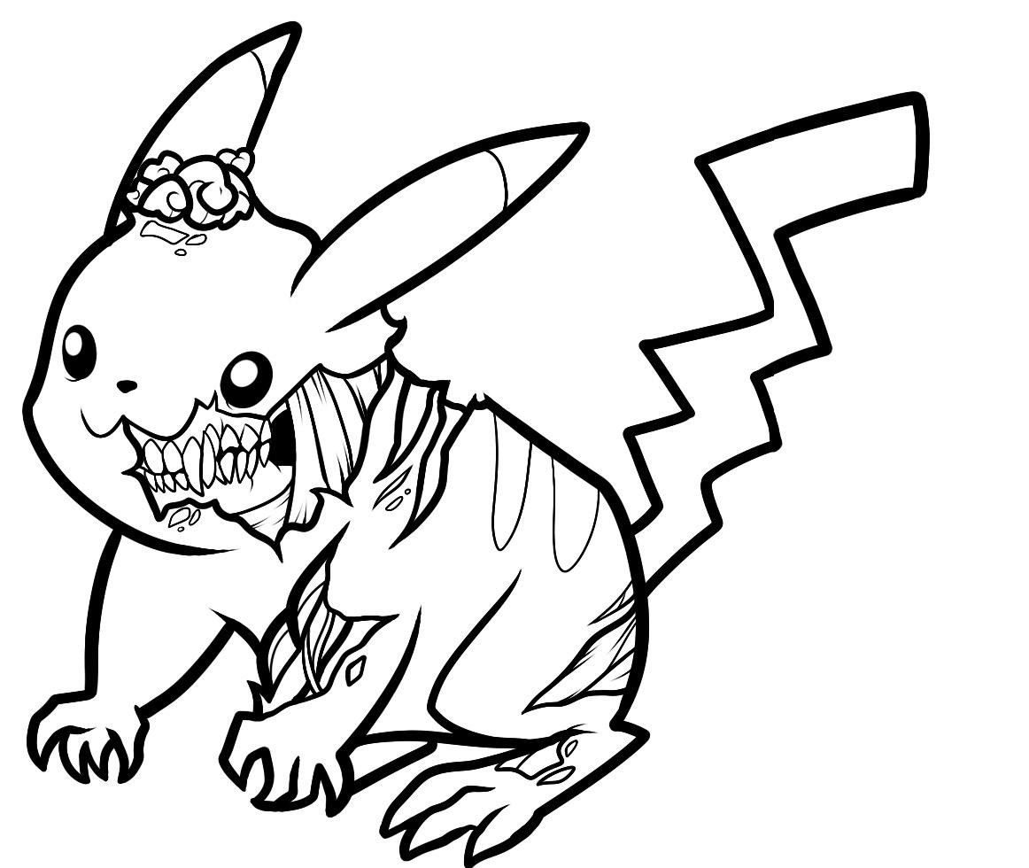 Zombie Pokemon Coloring Pages