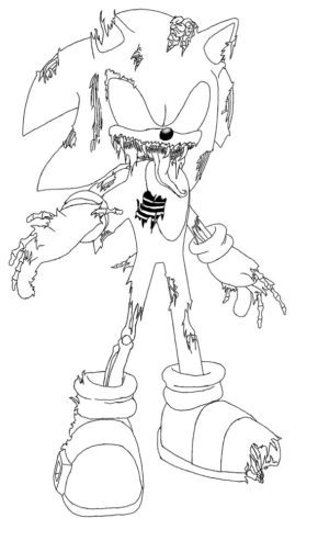 Zombie Sonic Coloring Pages & coloring book. 6000+ coloring pages.