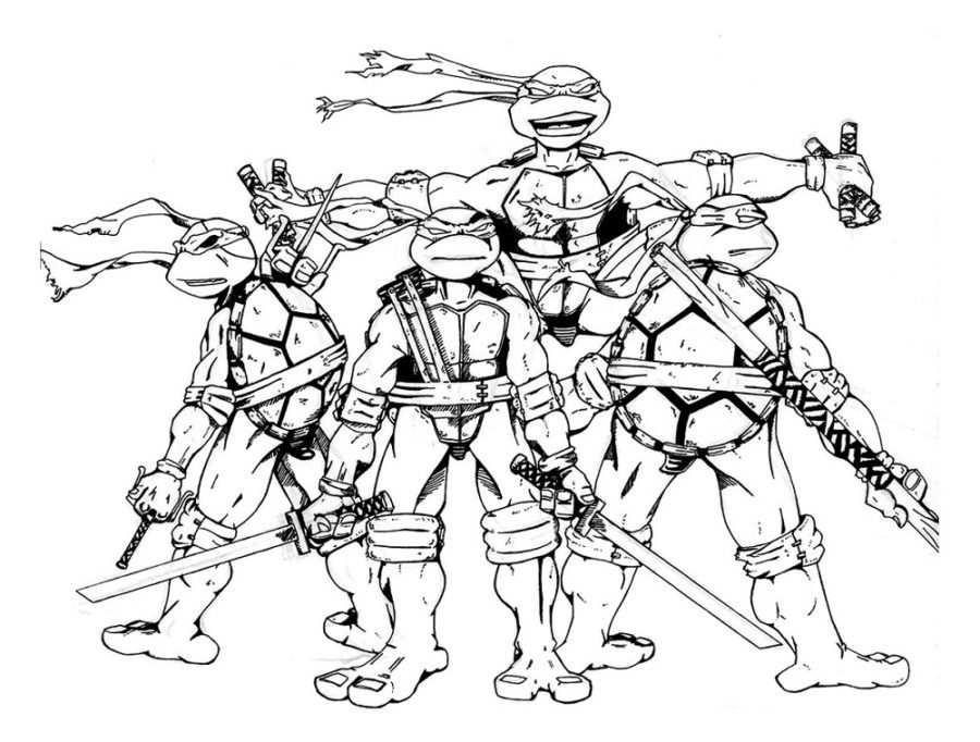 zombie tmnt coloring pages