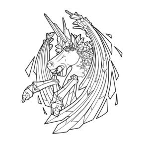 zombie unicorn coloring pages mandala